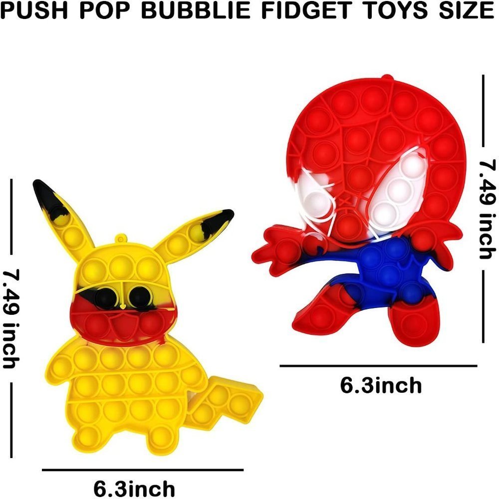 New Pokemon and Spiderman Pop It Fidget Sensory Toys​ - Picture 7 of 8